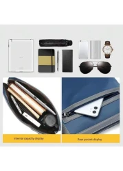 Stylish Oxford Large Capacity Shoulder Bag High Grade Cloth Waterproof Material Scratch Resistant Wear Resistant Spacious Sling Crossbody Bag For Hanging Out Daily Commute And Travel Goyard Vintage Pu