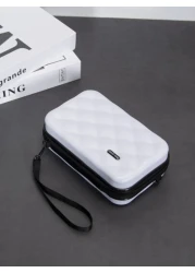 حقيبة كتف عبر الجسم صغيرة بسيطة على شكل معين، مقاومة للماء، قشرة صلبة من البي في سي للرجال، حقيبة جامعة متعددة