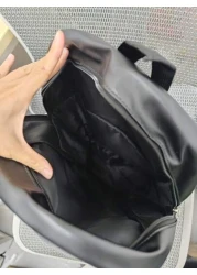 Novelty Retro Old School Shoulder Bag text Me If You Want Me Cellphone Funny Telephone Shaped Large Capacity PU Leather Rucksacks Technology Fan Toy Supplies Backpack School Backpack Students Book Bag