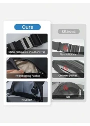 One Shoulder Sling Cross Body Bag Anti RFID Small Waist Pouch Lightweight Chest Phone Mini Bag Suitable For Travel And Leisure