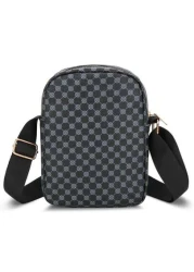 peach tree حقيبة صدر كاجوال مقاومة للماء من البولي يوريثان، حقيبة كروسبودي للكتف للرجال ، حقيبة رسول بلون بسيط عتي