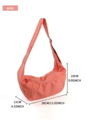 1pc Men s Mori Style Oblique Shoulder Bag Large Capacity Lightweight Diagonal Crossbody Dumpling Bag Casual One Shoulder Bohemian Crescent Crossbody Messenger Bag Nylon Backpack