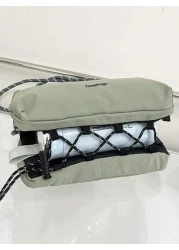 Fashionable Simple Large Capacity Solid Color Korean Version Versatile Shoulder Bag Sports And Leisure Crossbody Bag Suitable For Work School Shopping Travel Commuting Water Cup Umbrella Unisex Holida