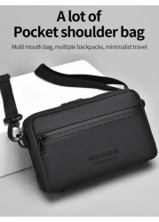 1pc Crossbody Bag Shoulder Bag Waist Bag Handbag Sports Bag Wallet Card Holder Fabric Multiple Compartments Pockets Adjustable Shoulder Strap Hiking Christmas Winter Gifts Hip Bag Tote Bag Black Bag H