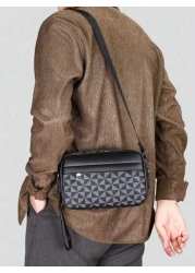 Men s Diagonal Shoulder Strap Messenger Bag Simple Fashion Handheld Zipper Closure Bag Suitable For Men s Daily Use And Travel Can Be Worn Diagonally Or As A One Shoulder Bag