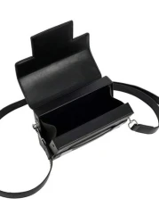 peach tree حقيبة صندوق رجالية، حقيبة كروس بودي، حقيبة كتف، حقيبة مربعة، محفظة جلد مقاوم للماء مع غطاء مقلوب، حقيبة