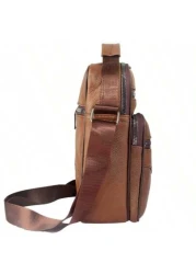  Top Grain Leather New Business Men s Messenger Bag Multi Layer High Capacity Lightweight Suitable For Commuting Travel Shopping Soft Texture Wear Resistant Waterproof