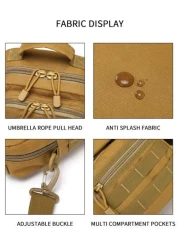 Men s Outdoor Sports Tactical Bag One Shoulder Messenger Camo Small Bag Retro Multi Functional Large Capacity Chest Bag With Multiple Compartments Shoulder Handbag For Teenagers Gift For Men