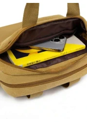 Men s Canvas Shoulder Bag Large Capacity Messenger Bag Outdoor Casual Retro Travel Utility New Crossbody Handbag