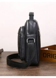 HOVI'S حقيبة كتف رجالي رفيعة بتصميم عصري وأنيق ذات خصر نحيف، مناسبة للعمل والرحلات اليومية، حقيبة رسول واسعة متع