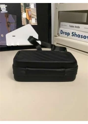 Men s Solid Color Structured Box Bag Adjustable Shoulder Strap Crossbody Bag Christmas Fall University Cross Body Bag Gifts Scream Bag Winter Christmas Gifts Thanksgiving Travel Purse Holiday Tote Bag