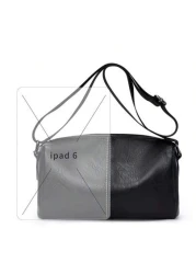 New Men s Commuter Shoulder Messenger Bag Lightweight PU Soft Leather Small Bag Minimalist Sophisticated Pillow Bag