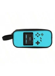 Game Console Pattern Printed Hand Held Double Layer Pen Bag
