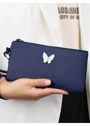 Butterfly Storage Makeup Bag Portable Handheld Bag Niche Change Card Bag