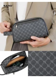 saroxi محفظة ذات سعة كبيرة ، كلاتش، حقيبة يد متنقلة مقاومة للخدش مناسبة للعمل والسفر والمواصلات والمدرسة ، بتصمي