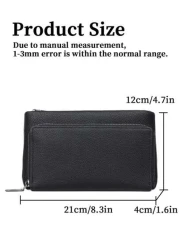 HOVI S Classic Solid Color Retro Clutch Bag Simple Business Large Capacity Lightweight Waterproof Daily Commuting Mobile Phone Bag Man Bag Students Travel Winter Holiday Wash Bag Old Money Multi Card