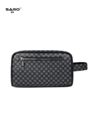 saroxi حافظة يد/معصم ذات سعة كبيرة للرجال، موضة عصرية للسفر والرحلات الخارجية، تخزين كبير محمول، بتصميم بسيط وأن