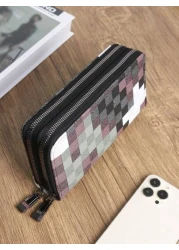 HOVI S Long Zip Wallet Simple Fashionable Multi Functional Business Clutch Purse With Multiple Card Slots Suitable For Men And Women