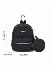 قطعة واحدة حقيبة ظهر مبطنة بسيطة متعددة الاستخدامات مناسبة للطالبات في المدارس والجامعات مقاس صغير أنيق مصنو