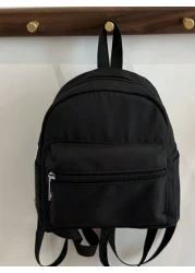 حقيبة ظهر متعددة الوظائف صغيرة للطلاب - نسيج مخطط جميل, حقيبة تنقل مريحة مع جيوب متعددة وأشرطة كتف مريحة