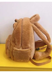 1 حقيبة مدرسية كبيرة السعة ذات طبعة كابيبارا الجميلة للطلاب الأحياء. حقيبة مدرسية أنيقة ذات جيوب متعددة. حقيبة