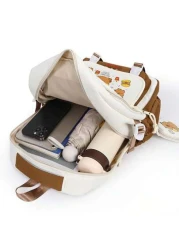 Capybara Backpack For Primary Secondary School Students Large Capacity Lightweight Versatile Fashion Design With A Bonus Coin Purse