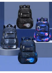 1pc School Backpack Boys Backpack Student Children Backpack Outdoor Travel Bag Starry Sky Printed Backpack Large Capacity Multi Pocket Backpack Laptop Backpack Nylon Material Suitable For Teenagers Yo