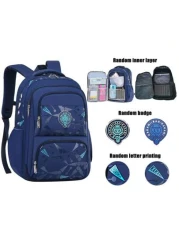 1 Piece Kids Backpack School Boy Backpack Handsome Student School Bag Large Capacity Multi Pocket Waterproof Backpack School Supplies Suitable For 6 14 Years Old Teenager Students School And Travel