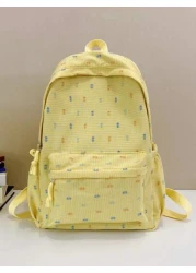 1pc Back To School Backpack Stylish Casual Backpack Fresh And Sweet Large Capacity Backpack Suitable For Daily School Very Suitable For Campus Class Photo Taking Birthday Gifts Suitable For Daily Shop