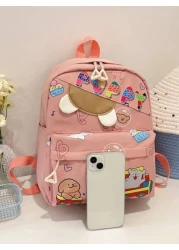 1pc Back To School Backpack Casual College Backpack Cute Cartoon Capybara Backpack Suitable For Daily School Very Suitable For Campus Class Photo Taking Birthday Gifts Suitable For Daily Shopping Shop