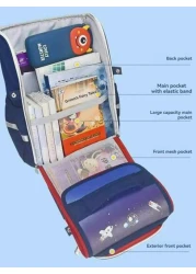 Elementary School Backpack For 1st To 6th Grade 6 12 Years Old Kids 3D Hard Shell Dual Shoulder Backpack Large Capacity Lightweight Casual Design For Boys And Girls