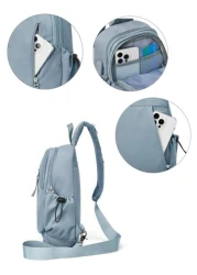 Lightweight Portable Sling Bag Large Capacity Chest Bag With USB Charging Port Multifunctional Side Bag Luxury Shoulder Bag With Multi Pockets For School Students Solid Color Waterproof Travel Crossbo