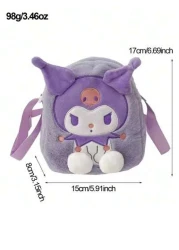 Sanrio 1 قطعة شخصية Sanrio وحقيبة كتف قطع كرتونية للوجبات الخفيفة 1 قطعة، حقيبة ظهر كتف متنوعة لسيدات على شكل قطة KT