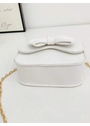 حقيبة كتف وحقيبة متقاطعة فريدة التصميم ذات تصميم فتاة شريطي، بسيطة وشيك