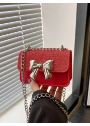 1 قطعة حقيبة كتف عصرية من البولي يوريثان بطراز غربي بسيط وأنيق ذات مربع صغير للذهاب والإياب، باللمسة الكورية ا