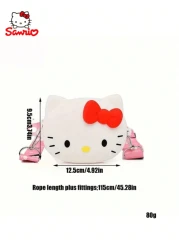 Sanrio حقيبة عبر الجسم بنمط كارتوني كيتي مرحبا قابلة للاستخدام كحقيبة كتف هدية للفتاة