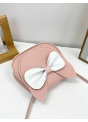 1 Pc Mini Fashion Kitten Young Children Crossbody Bag Square Bag Purse Shoulder Bag Flip Bag Versatile Lightweight Portable Small Buckle Mini For Daily A Coin Purse For Travel Shopping Vacation Kids O