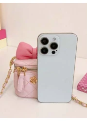 حقيبة كتف شيك متعددة الاستخدامات ذات سلسلة صغيرة بتصميم الفيونكة للبنات