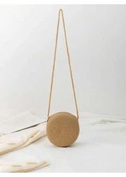 Children s Woven Straw Crossbody Bag For Beach