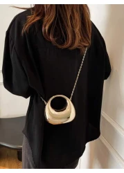 1 Mini Solid Color Diagonal Shoulder Bag Made Of Acrylic Material With A Korean Style Fashion Simple And Fashionable The Large Capacity Button Is Suitable For Girl And Is The Best Choice For School Sh