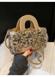 New Sequin European And American Style Pendant Chain Handbag Crossbody Bag Phone Pouch Mini Square Bag
