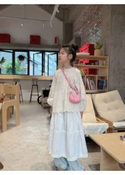 New Fashionable Lace Top Handle Crossbody Mini Moon Hard Shell Accessory Bag Small Women s Purse Suitable For Lipstick Coins Keys