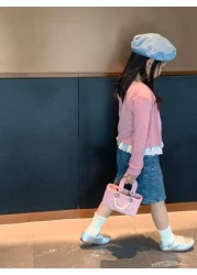 حقيبة يد ذات شريط سلسلة مطرزة بأسلوب أوروبي وأمريكي مزينة باللؤلؤ، حقيبة كتف صغيرة