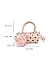 قطعة واحدة حقيبة يد أسطوانية على الطراز الكوري متنوعة متعددة الاستخدامات، خبز نمط نقاط مميزة حقيبة وسادة سعة