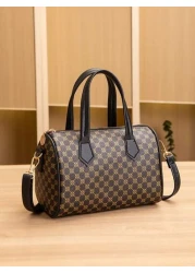 1 حقيبة كتف جديدة بطراز كلاسيكي رجعي للبنات، حقيبة متنوعة الاستخدامات مناسبة للتنقل اليومي