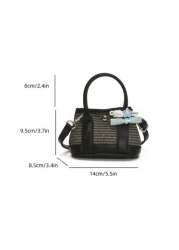 1pc Sweet Handbag Pu Magnetic Opening And Closing New Garden Bag Mini Cute Shoulder Messenger Bag Female Niche High End Small Hand Held Comfortable Shoulder Strap Suitable For Daily Travel And Shoppin