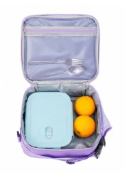 Holographic Lunch Bag Rainbow Thermal Insulated Bag Outdoor Picnic Bento Box Takeaway Bag Simple Shoulder Bag For Girls