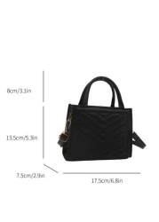1pc Fashionable Commuting Texture Indentation Rhombus Bag Simple Casual One Shoulder Crossbody Small Square Bag Simple Hand Held Large Capacity Bag Popular Retro Fashion Crossbody Bag Fashion Shoulder