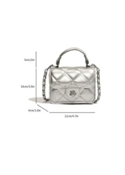 New Fashionable Mini Square Handbag With Embroidered Design