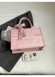 حقيبة كبيرة بمقبض علوي وسعة كبيرة بطباعة الحروف والأسلوب العارض غير الرسمي، حقيبة للرضاعة، حقيبة أسبوعية، حق